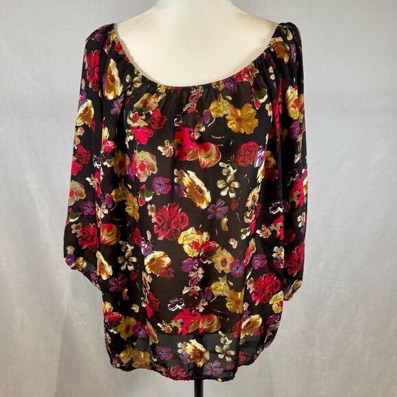 Deb on or off shoulder floral top size 2X - Picture 1 of 6